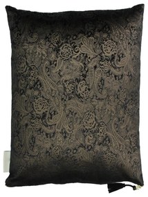 Μαξιλάρι Paisley Μαύρο Βελούδο 45x45cm - 05152294