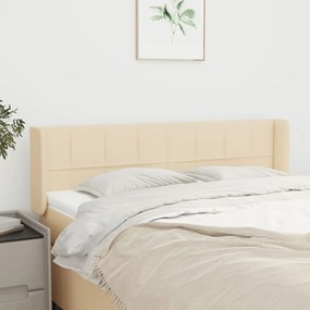 vidaXL Κεφαλάρι με Πτερύγια Κρεμ 147x16x78/88 εκ. Υφασμάτινο