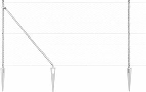 vidaXL Στύλος Περιφράξεων Ασημί 25 x 1 μ (36 mm πλέγμα) Ατσάλι