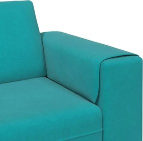 vidaXL Καναπές σαλονιού 3 τμχ. Τιρκουάζ