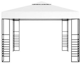 vidaXL Κιόσκι με Φωτάκια LED Λευκό 3 x 3 μ.