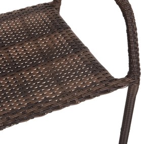 ΣΕΤ ΤΡΑΠΕΖΑΡΙΑΣ 5ΤΜΧ ΕΞ.ΧΩΡΟΥ BRUNO HM10874.01 ΜΕΤΑΛΛΟ &amp; WICKER ΣΕ ΚΑΦΕ