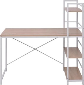 vidaXL Γραφείο με Βιβλιοθήκη 4 Επιπέδων Δρυς