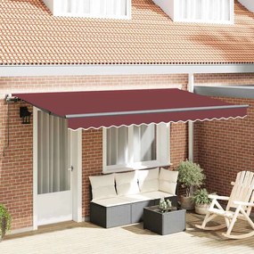 vidaXL Σκηνίτσα Αναδιπλούμενη Μπορντό 400 x 200 cm ύφασμα