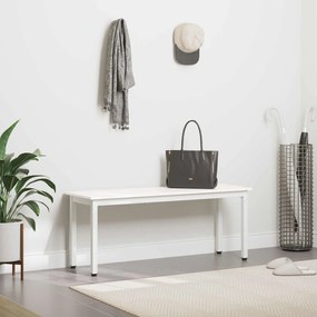 vidaXL παγκάκι Λευκό 110 x 35 x 45 cm Στερεά ξυλεία πεύκου