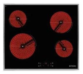 Pyramis PHC61510IFB Κεραμική Εστία Αφής με Ανοξείδωτο Πλαίσιο 60cm