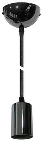 Ντουί Οροφής Ε27 με Ροζέτα Σχοινί 150εκ Lumen-21-270388-Ανθρακί 21-270388