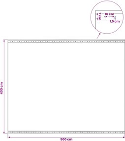 vidaXL Μουσαμάς με Ύφανση Leno Λευκός 4 x 5 μ. 260 γρ./μ²