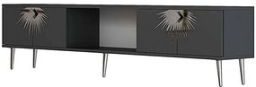 Έπιπλο Τηλεόρασης Nida 475OLV3076 150x29,6x40,6cm Anthracite-Silver