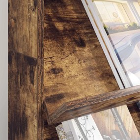vidaXL Ράφι Περιοδικών με ράφι Καπνιστό Δρύς 70 x 41 x 126 εκ.
