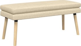 vidaXL Διπλή Επίστρωση Πάγκος Κρεμ 110 x 40 x 47 εκ. Ύφασμα