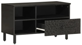 vidaXL Έπιπλο Τηλεόρασης Μαύρο 80 x 33 x 46 εκ. από Μασίφ Ξύλο Μάνγκο