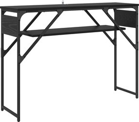 vidaXL ΤραπέζιΚονσόλας Μαύρη Οξυά 105x30x75εκ. Επεξεργασμένο ξύλο