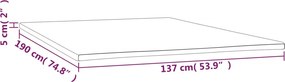 vidaXL Ανώστρωμα 137x190x5 εκ. Full