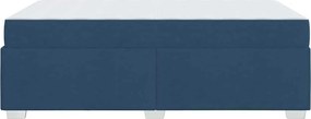 vidaXL Σκελετός Κρεβατιού με στρώμα Μπλε 120 x 190 cm ύφασμα