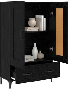 vidaXL Highboard Μαύρη Δρυς 70 x 31 x 115 εκ Επεξεργασμένο Ξύλο