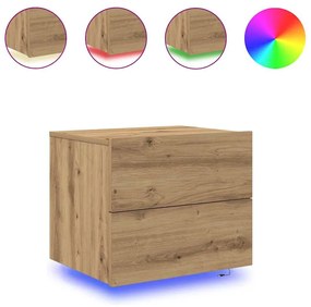 vidaXL Τοίχου κομοδίνο με συρτάρι with artisan δρυς 50 x 39 x 41 εκ.