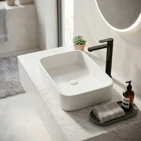 Tema Gordion White 50x36 - Επιτραπέζιος Ρητινούχος Νιπτήρας