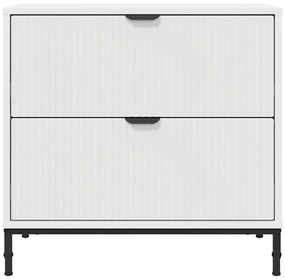 vidaXL Κομοδίνο με συρτάρι Λευκό 63.5 x 36 x 61 εκ Επεξεργασμένο ξύλο
