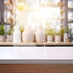 Intra Συλλεκτικό Ξύλινο Παζλ Plywood 4mm - Λευκό τραπέζι με κενή λευκή βίβλο σε ξύλινη επιφάνεια Σε Ξύλινο Κουτί - Διαστάσεις Puzzle: 10x10 cm – 25 κομμάτια