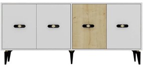 Μπουφές Cherry 475OLV2381 180x35x82,6cm White-Oak Μοριοσανίδα, Μελαμίνη