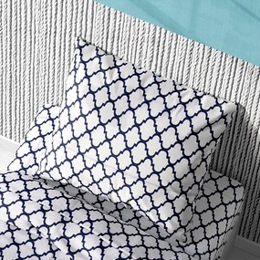 Μαξιλαροθήκη Windows 176 White-Dark Blue DimCol 50Χ70 50x70cm Cotton-Polyester