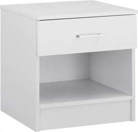 ΚΟΜΟΔΙΝΟ ΜΕ 1 ΣΥΡΤΑΡΙ LANEY ΛΕΥΚΟ HM2345.05 45x35,5x47 εκ.