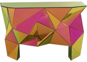 Κονσόλα Prisma Γυαλί  Πολύχρωμο 127x38,5x80,5 εκ. - Πολύχρωμο