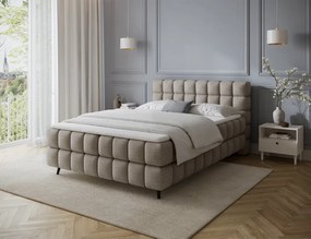 Επενδυμένο κρεβάτι Sober-140 x 200-Μόκα