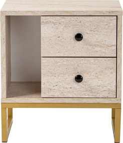 Nightstand Glimmer - Travertine, Gold Travertine
Gold