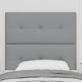 vidaXL LED Κεφαλάρι Φωτισμός Γκρι 80 εκ Ύφασμα