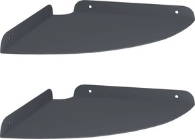 vidaXL Floating Ράφι Γωνίας 2 τμχ. Ανθρακί 24 x 24 x 2 εκ