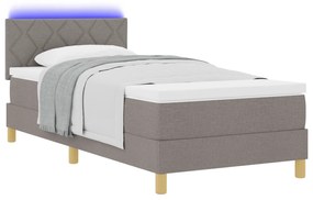 vidaXL Κρεβάτι με Σπίνελ και Στρώμα Ταύπη 100x200 εκ. Ύφασμα