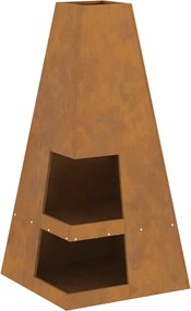 vidaXL Φωτιά Καφέ 50 x 50 x 100 cm Ατσάλι Σκληρυθέν στον Αέρα