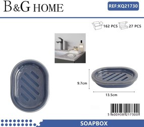 Σαπουνοθήκες μπάνιου πλαστικές - Σετ 9pcs - Blue - 21730