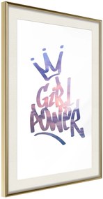 Αφίσα - Girl Power - 40x60 - Χρυσό - Με πασπαρτού