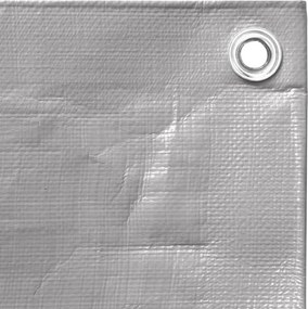 vidaXL Μουσαμάς Γκρι 260 γρ./μ.² 6x10 μ. από HDPE