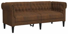 vidaXL Σετ Καναπέ 3 pcs Καφέ 201.5 x 74.5 x 74.5 εκατοστά ύφασμα