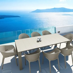 Σετ Τραπεζαρίας 9τμχ Vegas Sky Taupe 100X180/220Χ75εκ. - (), Χρώμα: TAUPE - SIESTA