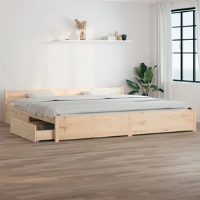 vidaXL Πλαίσιο Κρεβατιού με Συρτάρια 200 x 200 εκ.