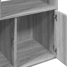 vidaXL Βιβλιοθήκη Γκρι Sonoma 70x36x189 εκ. από Επεξεργ. Ξύλο