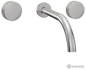 Eurorama Eletta Tecno Inox Finish Μπαταρία Νιπτήρα Εντοιχισμού 167901-110