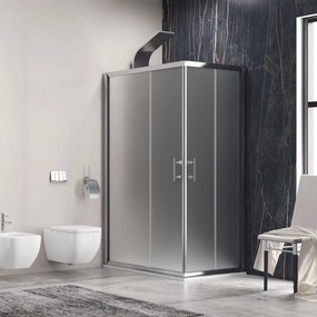 Karag Flora 100 Καμπίνα ορθογώνια με σατινέ κρύσταλλο 70x140x190cm