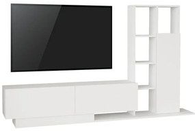 Σύνθετο Σαλονιού Damon σε Λευκό 211.2x29.5x123.6 εκ. 211.2x29.5x123.6 εκ.