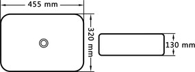 vidaXL Νιπτήρας Μαύρος 45,5 x 32 x 13 εκ. Κεραμικός