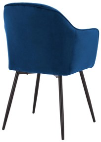 Καρέκλα SAWYER Βελούδο Μπλέ 53x60x76Υ εκ. 2αδα 53x60x76 εκ.