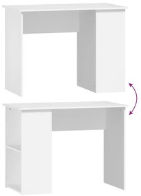 vidaXL Γραφείο Λευκό 100 x 55 x 75 εκ. από Επεξεργασμένο Ξύλο