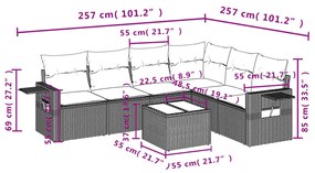 ΚΑΝΑΠΕΣ ΣΕΤ 7 ΤΕΜΑΧΙΩΝ ΜΑΥΡΟ ΣΥΝΘΕΤΙΚΟ ΡΑΤΑΝ ΜΕ ΜΑΞΙΛΑΡΙΑ 3220214