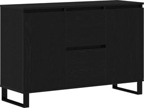 vidaXL Πλαϊνό γραφείο Μαύρη Οξυά 101,5 x 35 x 70 εκ Επεξεργασμένο ξύλο