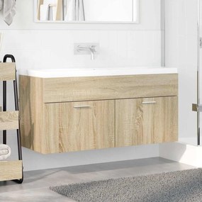 vidaXL Ντουλάπι νιπτήρα με αποθήκευση Δρύς Sonoma Επεξεργασμένο ξύλο